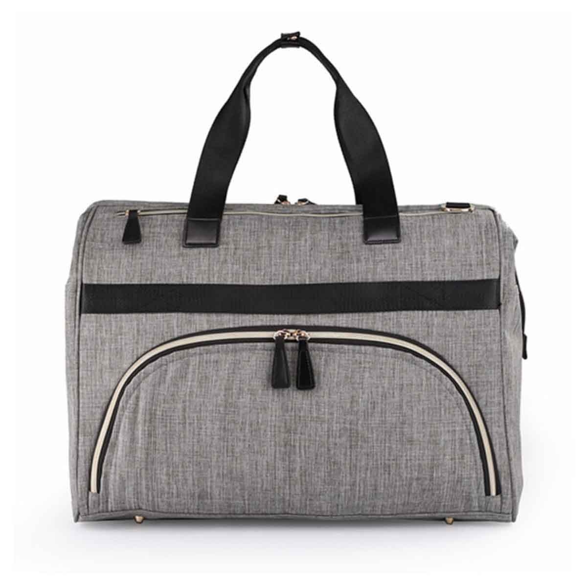 ليتل ستوري حقيبة حفاضات XL جابرييل للأم والأب باللون الرمادي مع سجادة تغيير