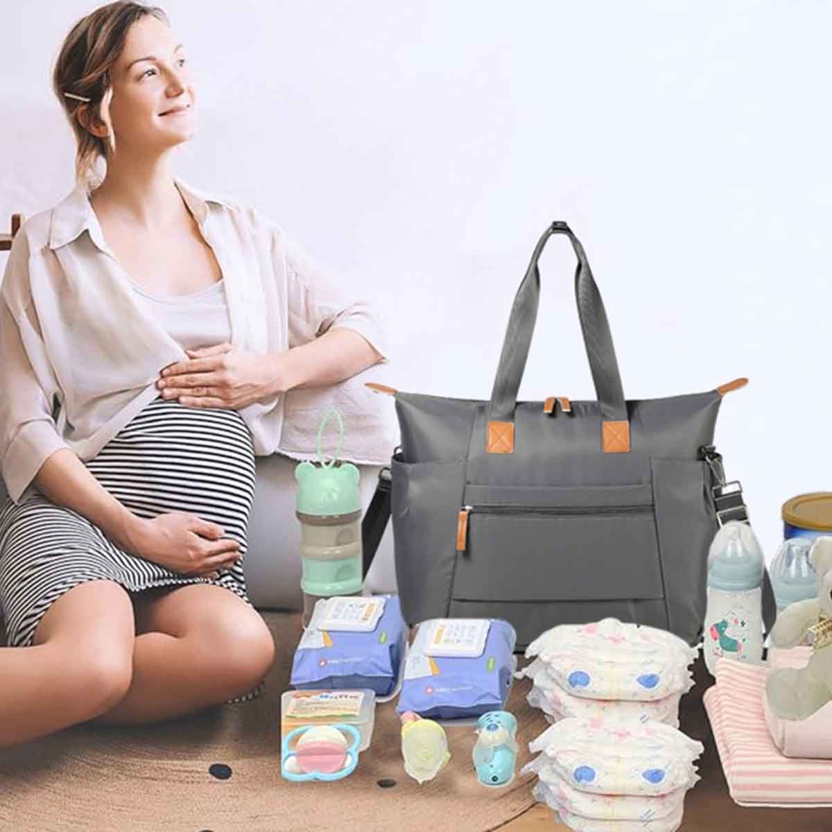 ليتل ستوري حقيبة حفاضات سفر باك آند جو زيورخ رمادية