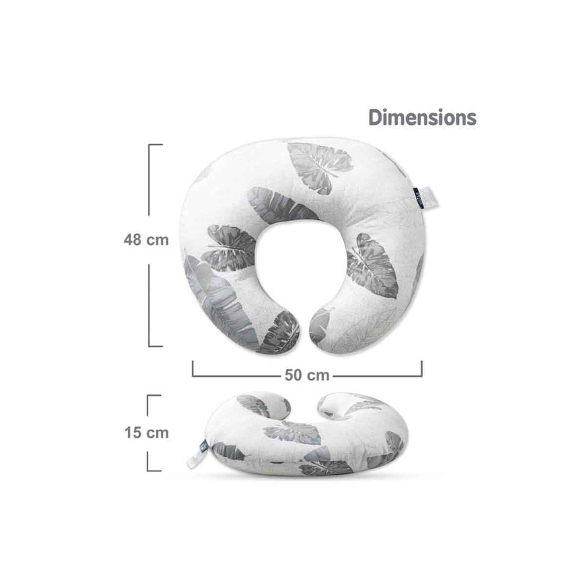 ليتل ستوري وسادة رضاعة وإطعام للأطفال بنقشة الأوراق، 0–2 سنة
