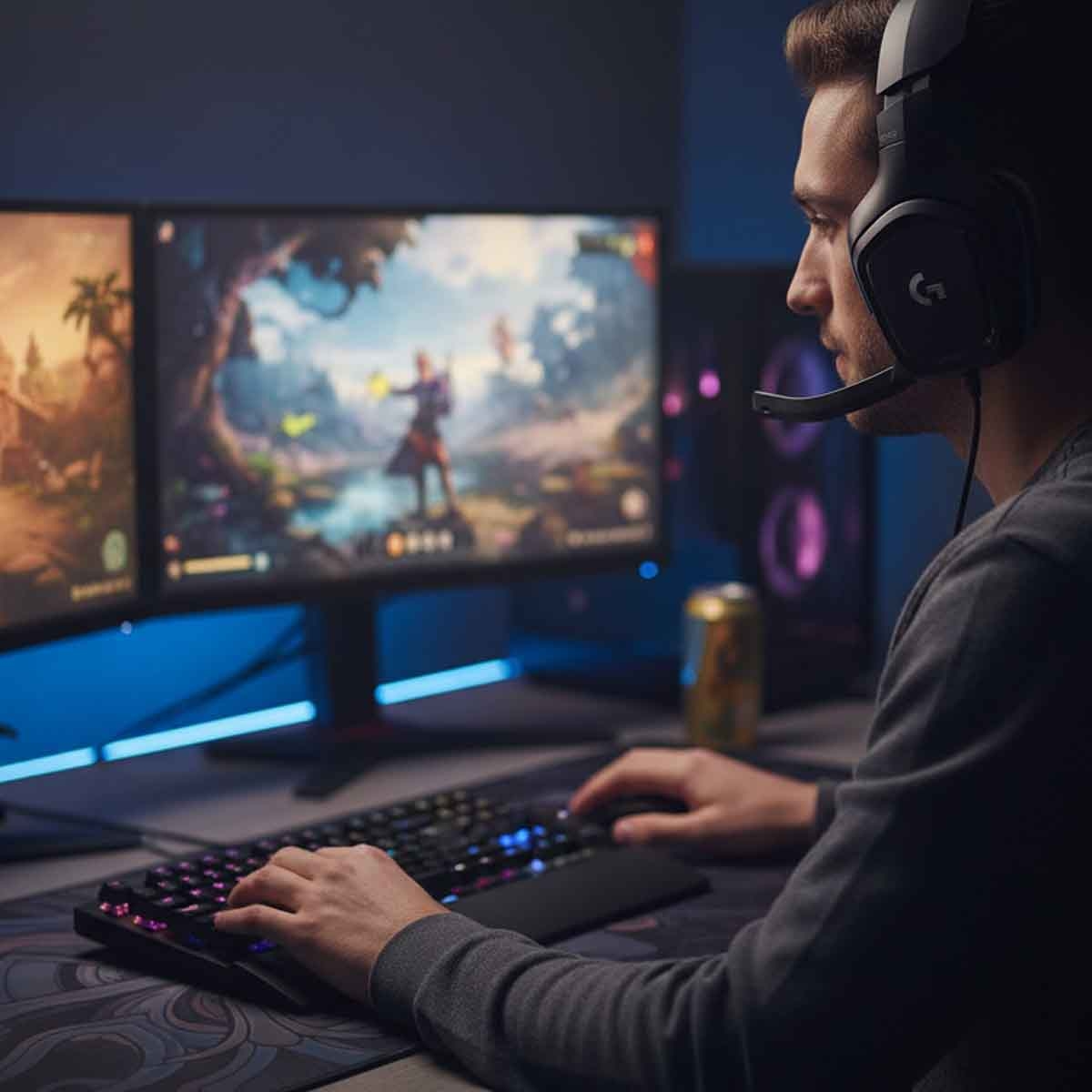 لوجيتك سماعة رأس سلكية للألعاب جي432 باللون الأسود