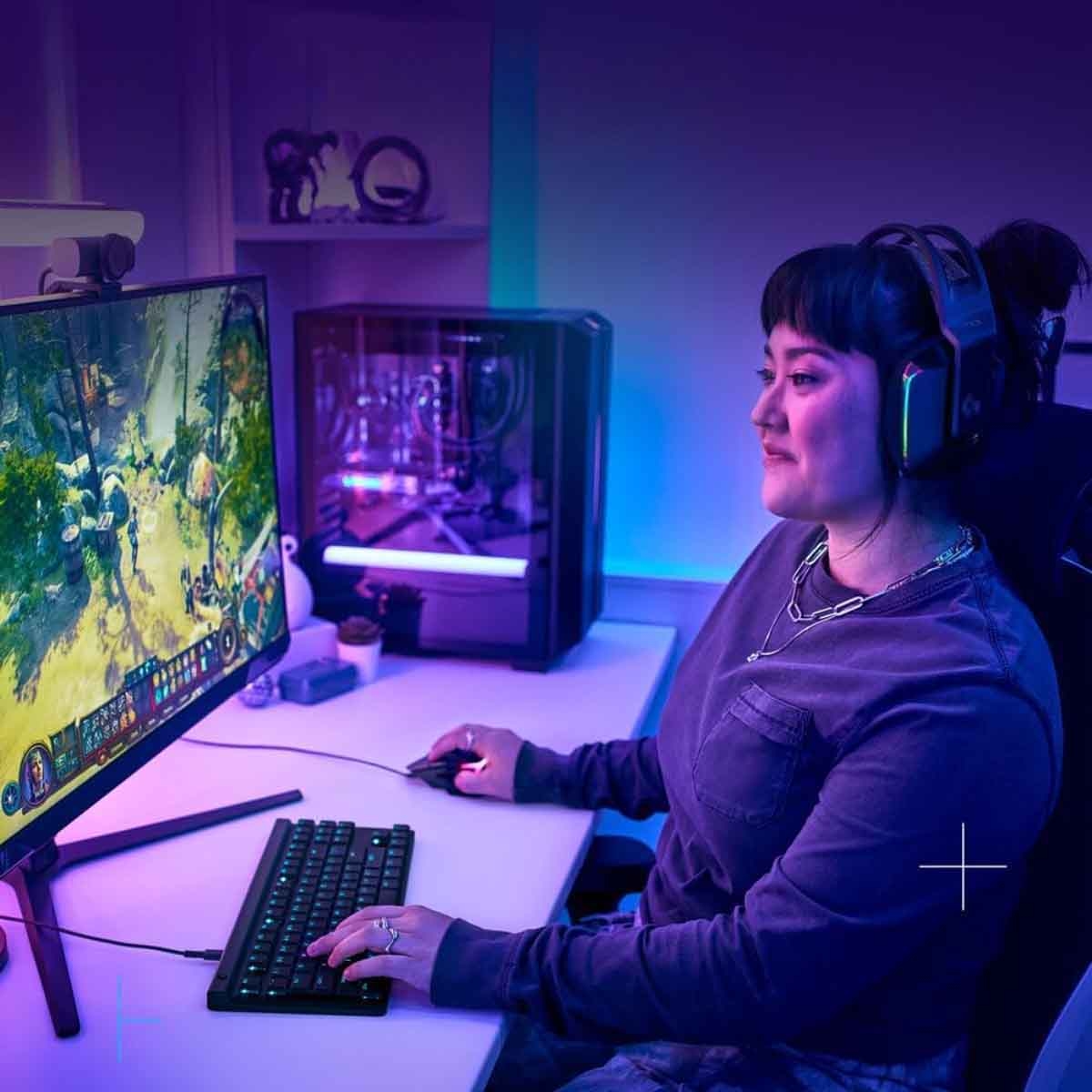 لوجيتك لوحة مفاتيح ألعاب سلكية جي515 لايت سبيد