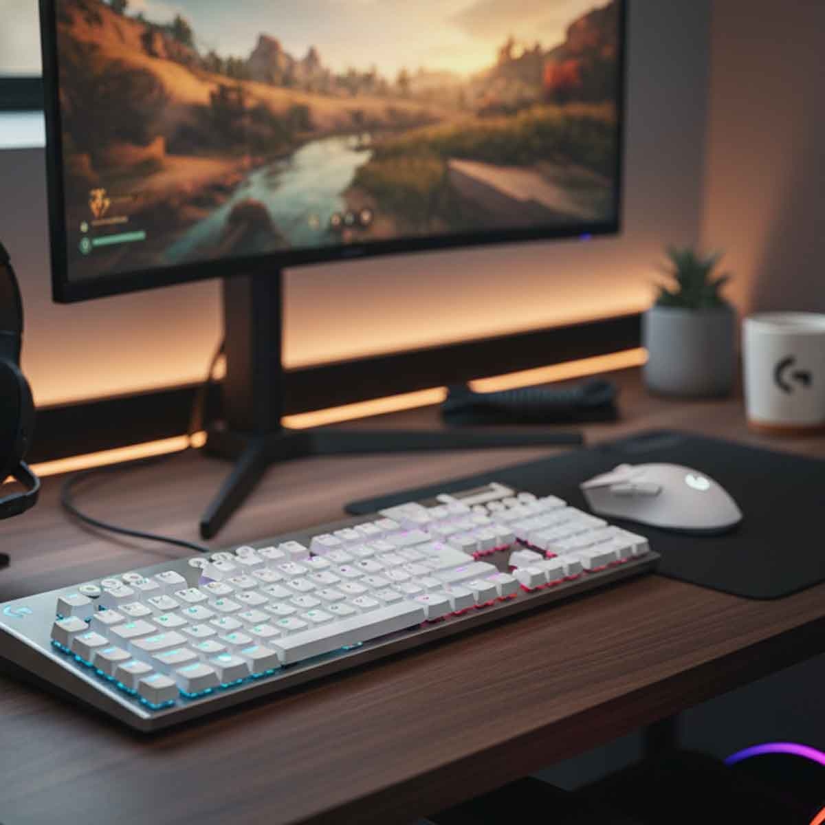 لوجيتك لوحة مفاتيح ألعاب لاسلكية جي915 إكس لايت سبيد