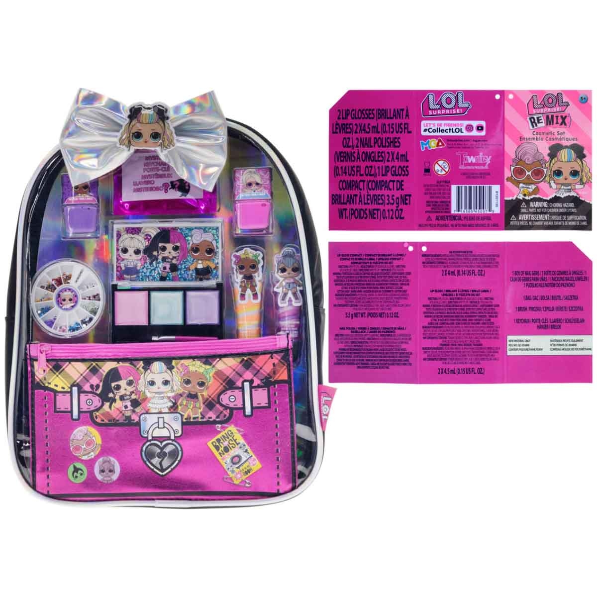 إل أو إل سربرايز مجموعة حقيبة هدايا تجميل للبنات، من عمر 5-7 سنوات