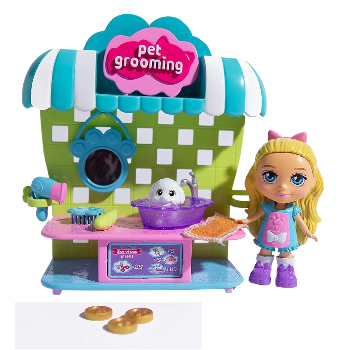 لوف، ديانا دمية بحجم 3.5 إنش ومجموعة لعب متنوعة للبنات من عمر 3 إلى 4 سنوات