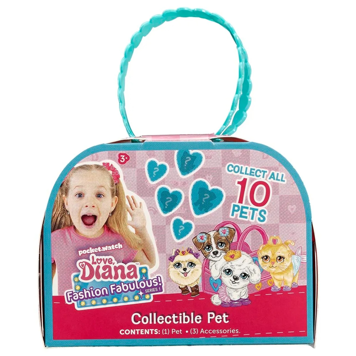 لوڤ ديانا لعبة مغلفة حيوان أليف أنيق بحجم 3.5 إنش للبنات، 3-4 سنوات