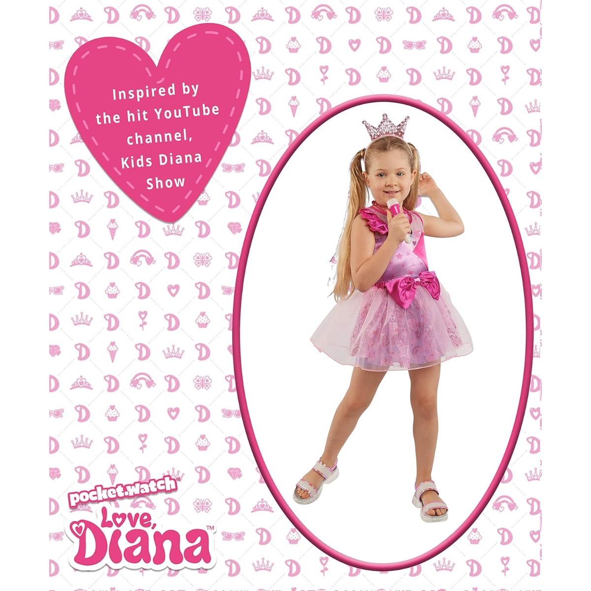 لوڤ ديانا مجموعة تنكرية راقصة الباليه والنجمة للبنات، 3-4 سنوات