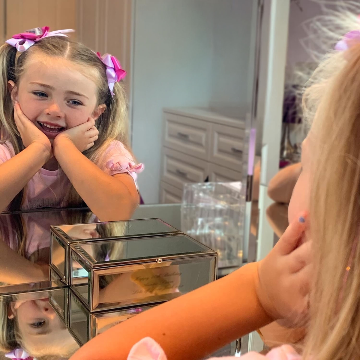 لوڤ ديانا أطواق شعر راقصة ولامعة متنوعة للبنات، 3-4 سنوات، مجموعة من 2