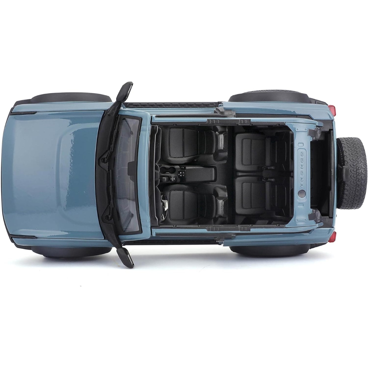 مايستو سيارة دايكاست فورد برونكو باد لاندز زرقاء بمقياس 1:18 للأولاد، من عمر 3 إلى 4 سنوات