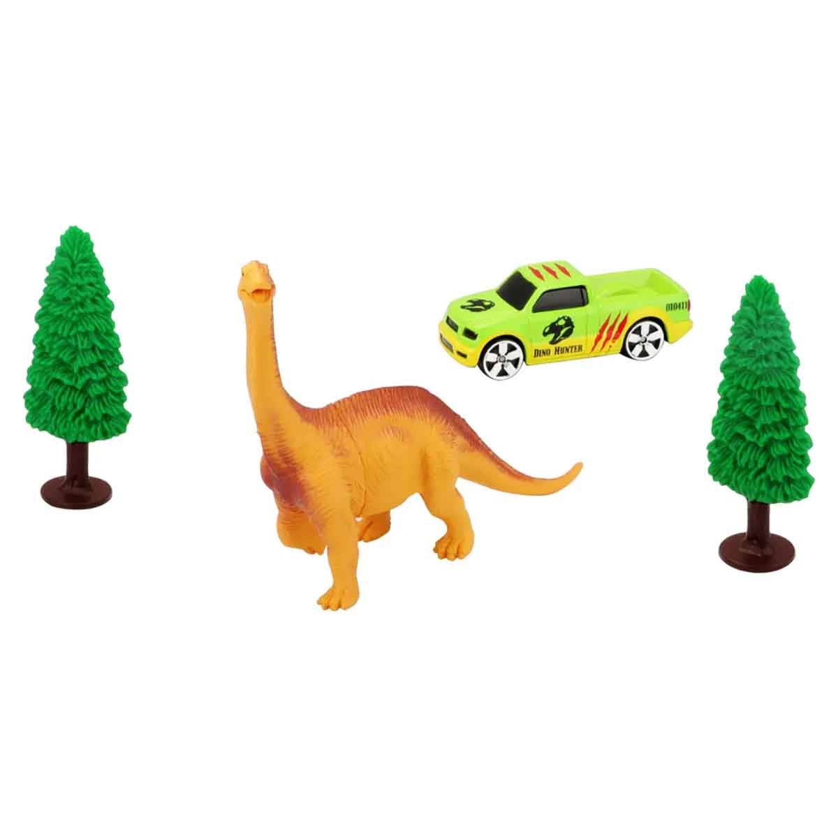 مايستو مجموعة تركيب الديناصور واللعب مع مجموعة سيارات دايكاست مغامرة الديناصور، للأولاد، 3-4 سنوات