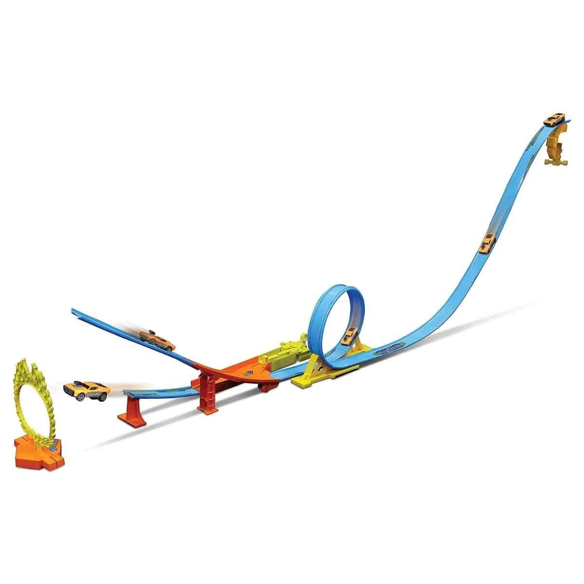 مايستو مجموعة مسار الحركات البهلوانية حلقة وإطلاق فريش ميتال 100 مع سيارة دايكاست فريش ميتال، للأولاد، 3-4 سنوات