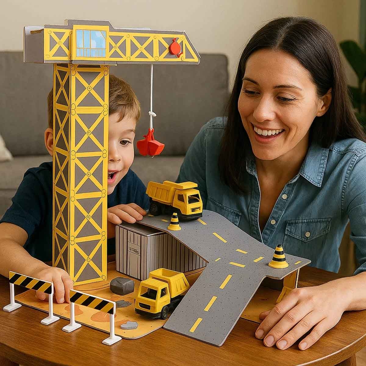 مايستو مجموعة مركبة فولفو وبوبكات الصغيرة مع مجموعة موقع البناء للتركيب واللعب، للأولاد، 3-4 سنوات