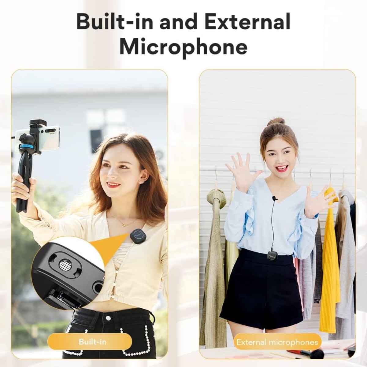 ماونوكاستر AU-WM820A2 ميكروفون لافالير لاسلكي لشخصين