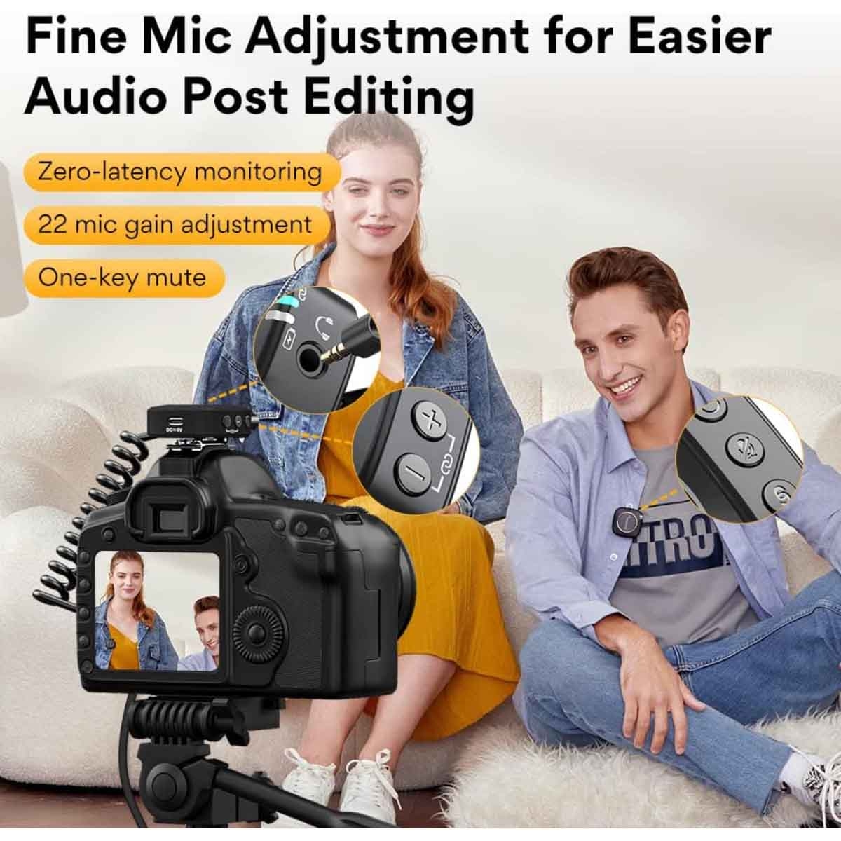 ماونوكاستر AU-WM820A2 ميكروفون لافالير لاسلكي لشخصين