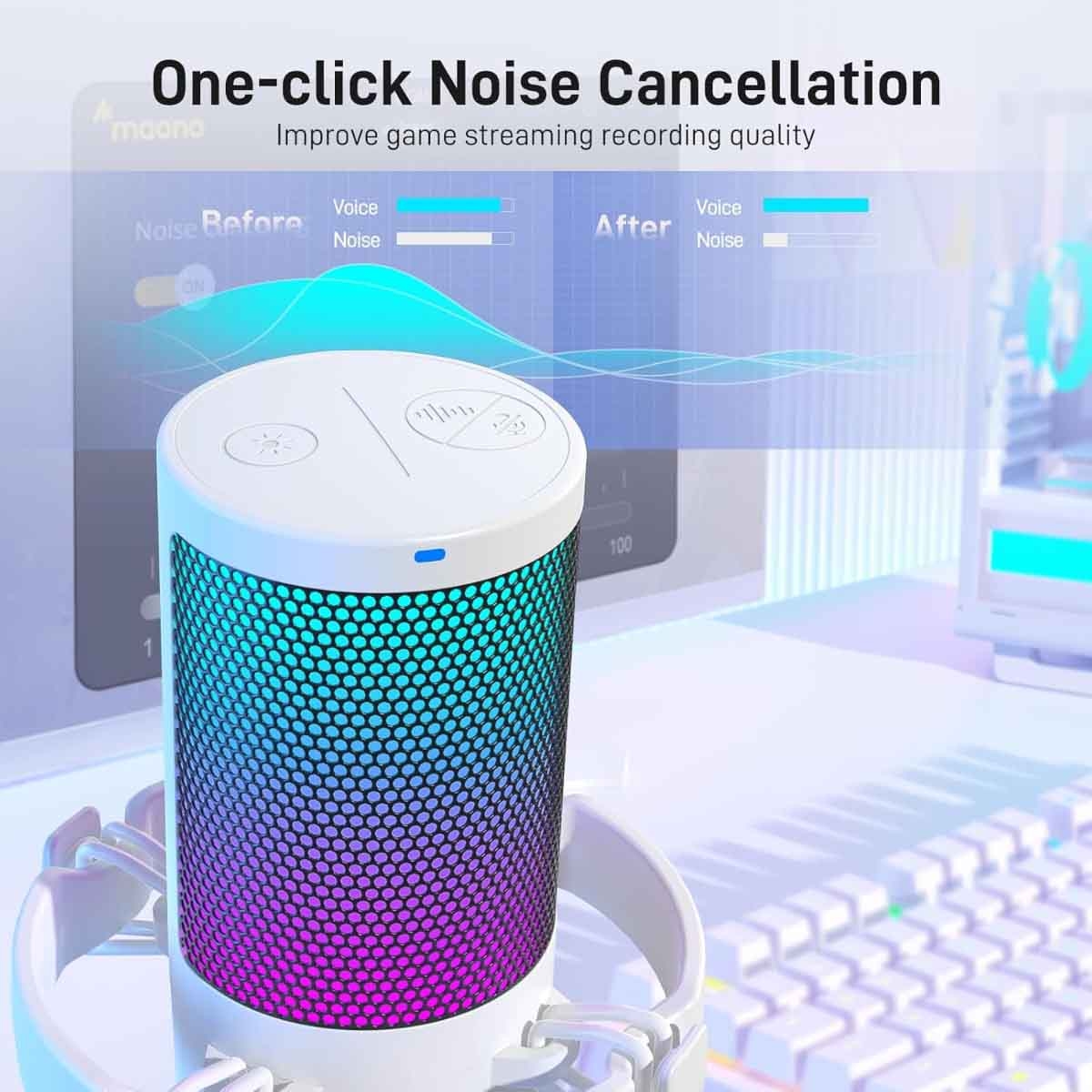 ماونوكاستر DM20 أسود مايك ألعاب RGB GamerWave USB