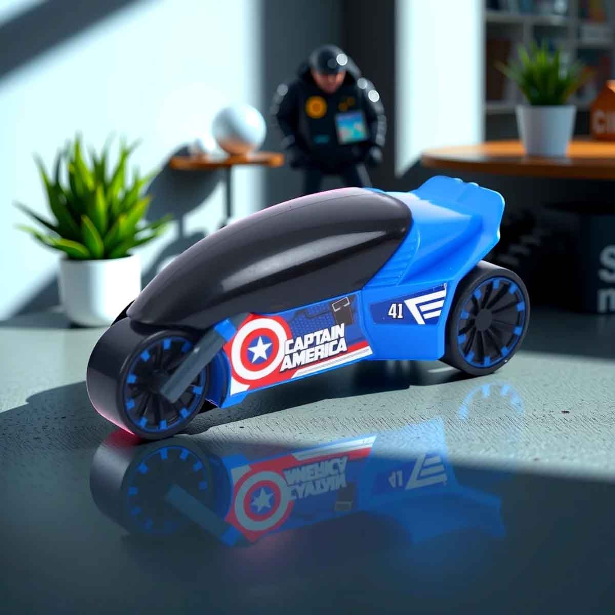 مارفل الدراجون الأقوياء دراجة كابتن أمريكا النارية، للجنسين، من عمر 3 إلى 4 سنوات