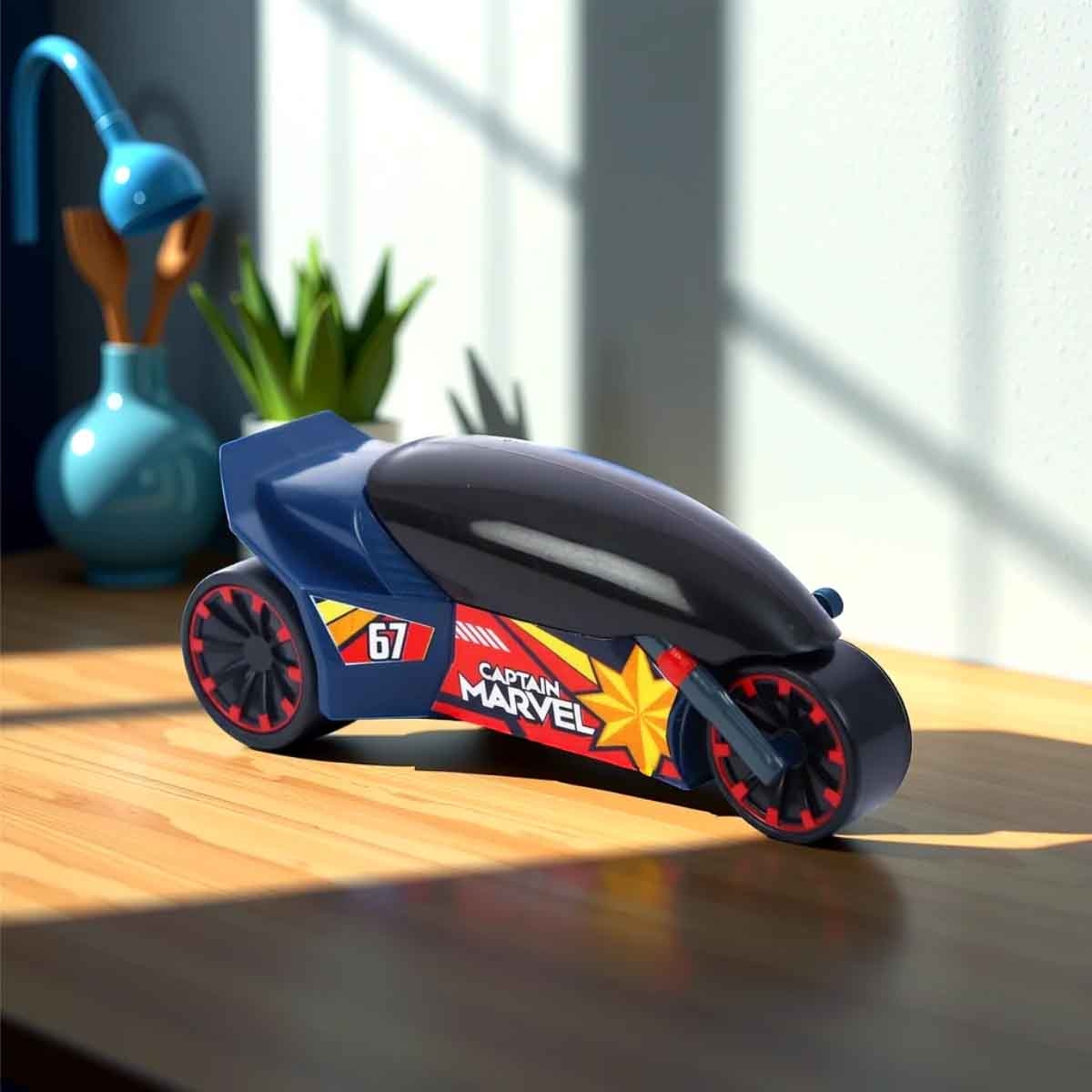 مارفل الدراجون الأقوياء دراجة كابتن مارفل النارية، للجنسين، من عمر 3 إلى 4 سنوات