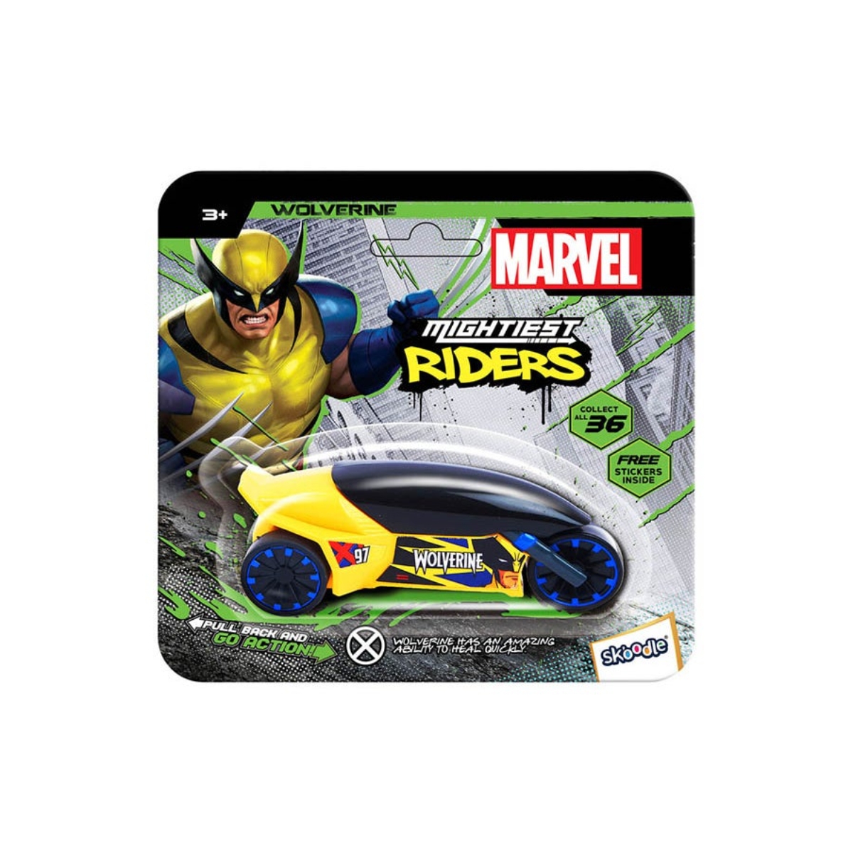 مارفل الدراجون الأقوياء دراجة وولفرين النارية، للجنسين، من عمر 3 إلى 4 سنوات