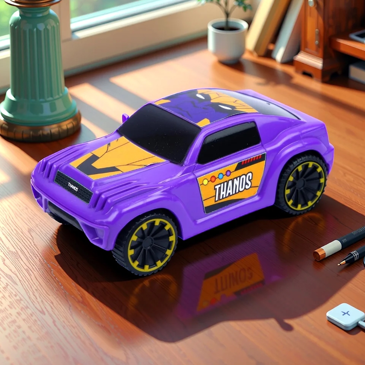 مارفل إصدار ثانوس سيارة سحب قوية SUV، للجنسين، من عمر 3 إلى 4 سنوات