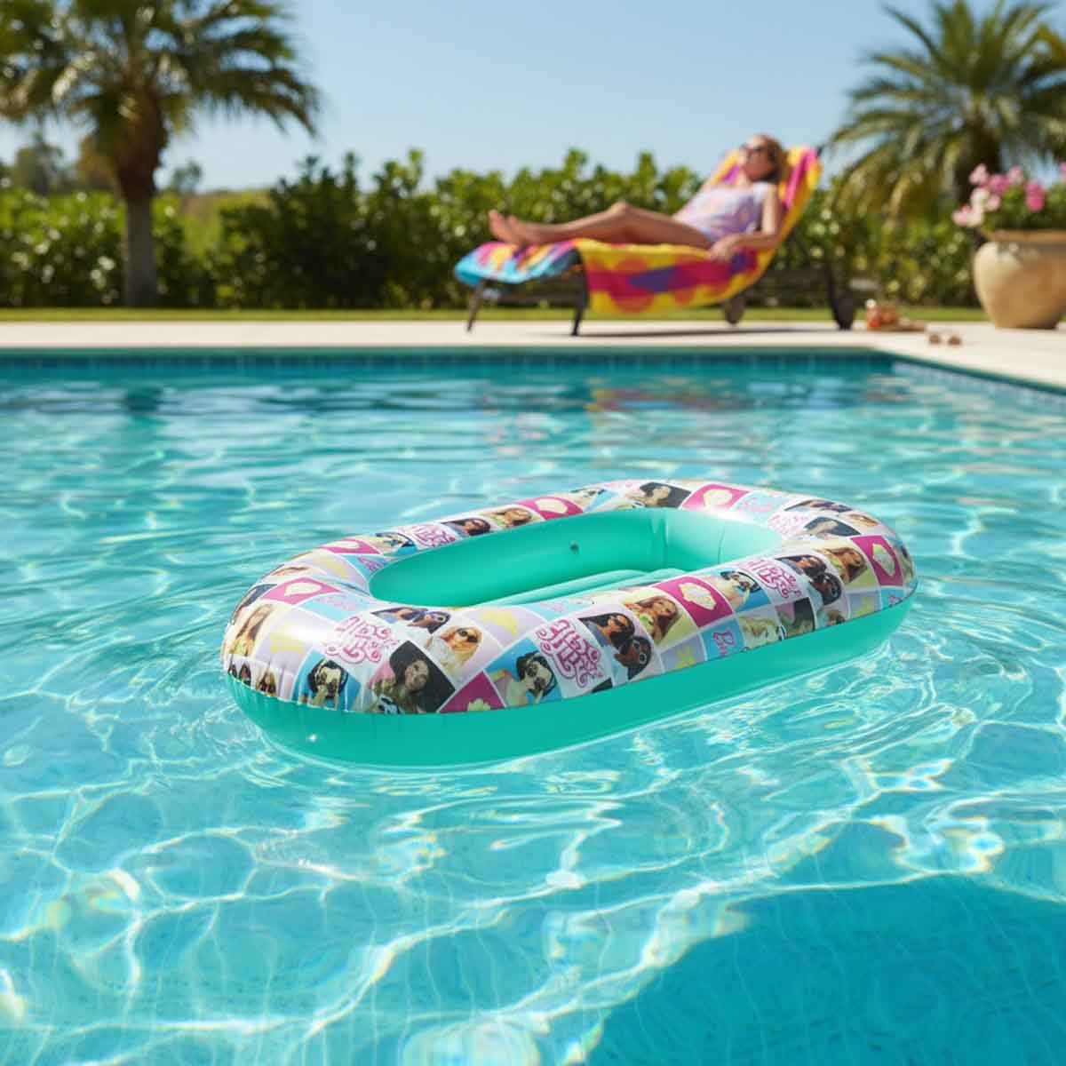 باربي قارب قابل للنفخ للبنات، 3-4 سنوات