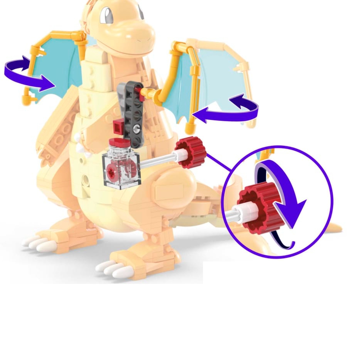 ميغا مجموعة بناء بوكيمون 7 إنش دراجونايت للجنسين، 8-10 سنوات