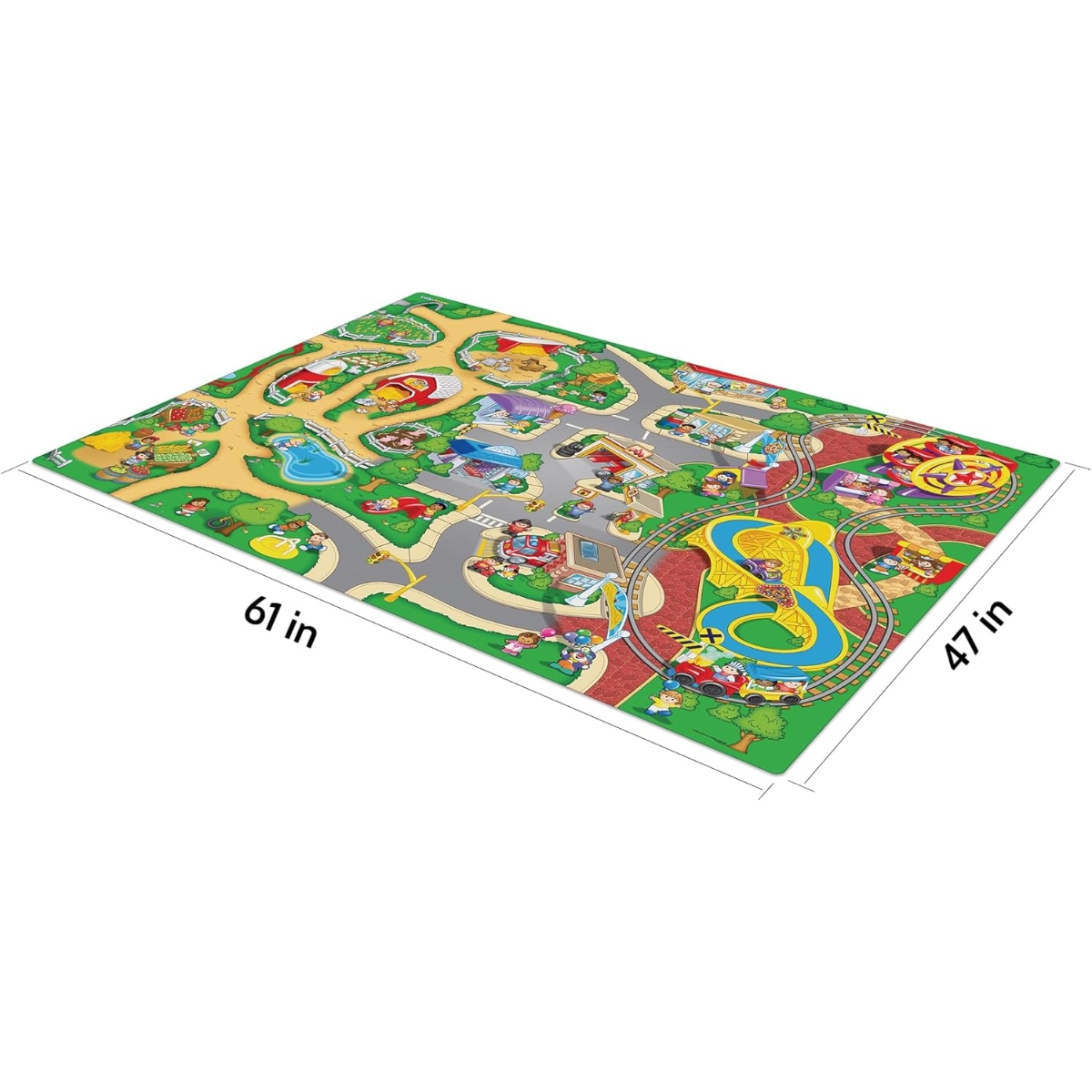 ميجا مات سجادة لعب جامبو ليتل بيبول مع 2 مركبة للجنسين، 3-4 سنوات