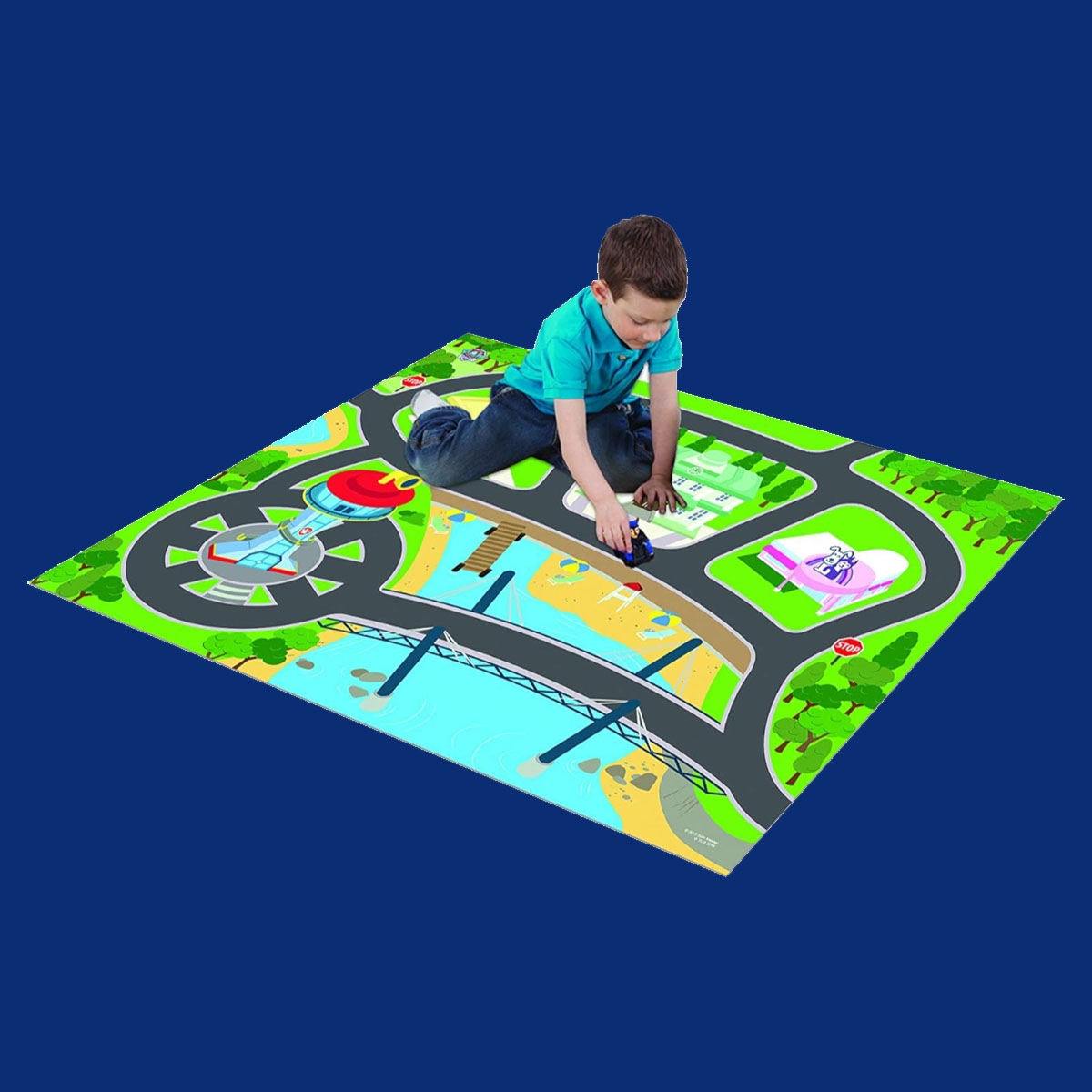 ميجا مات سجادة لعب باو باترول الأصلية مع مركبة للجنسين، 3-4 سنوات