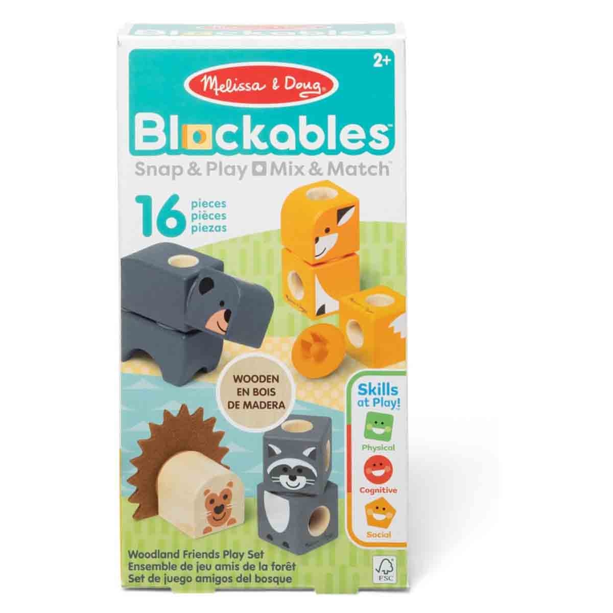 ميليسا آند دوج طقم لعب بلوكابلز أصدقاء الغابة للجنسين من عمر 3 إلى 4 سنوات