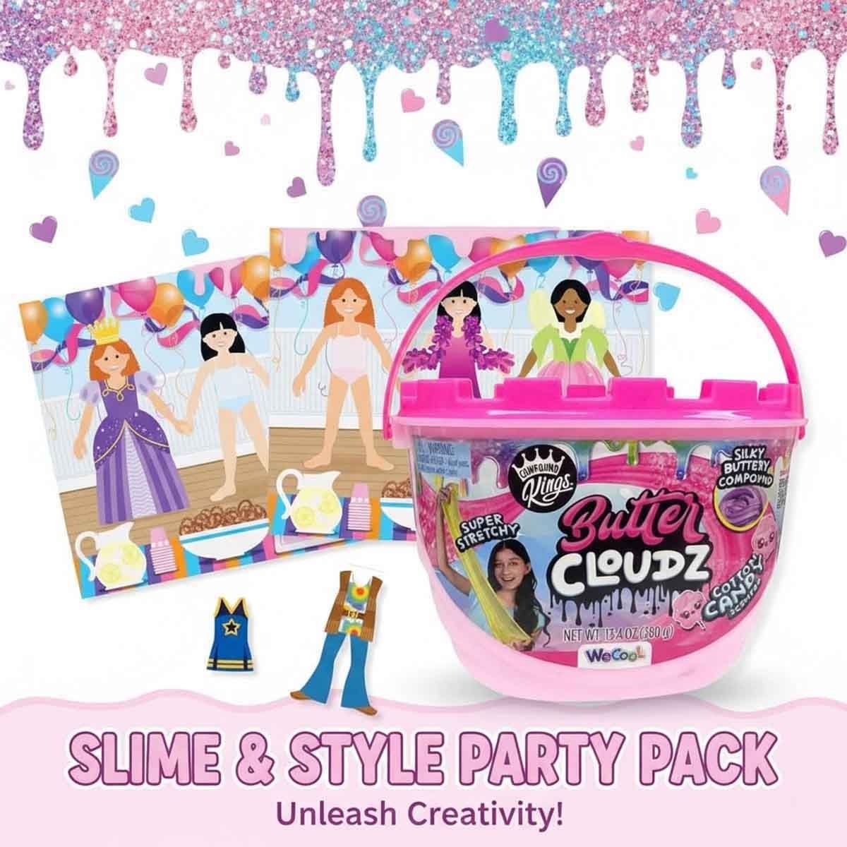 ميليسا اند دوغ مجموعة دفتر ملصقات قابل لإعادة الاستخدام مع سلايم قطن الحلوى من كومباوند كينغز مجموعة، للجنسين، 5-7 سنوات