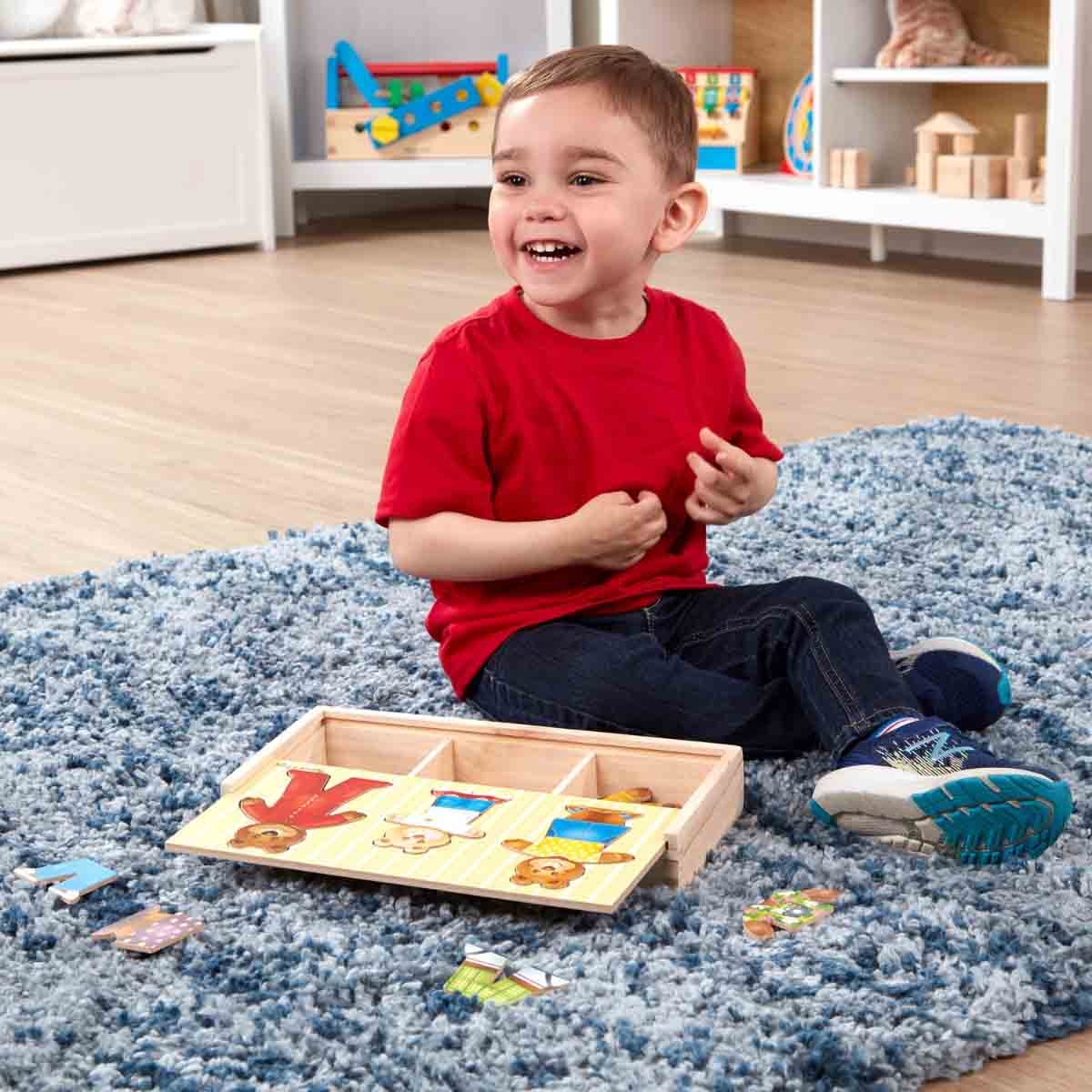 ميليسا آند دوج ألغاز تركيب تلبيس عائلة الدب الخشبية للجنسين من عمر 3 إلى 4 سنوات