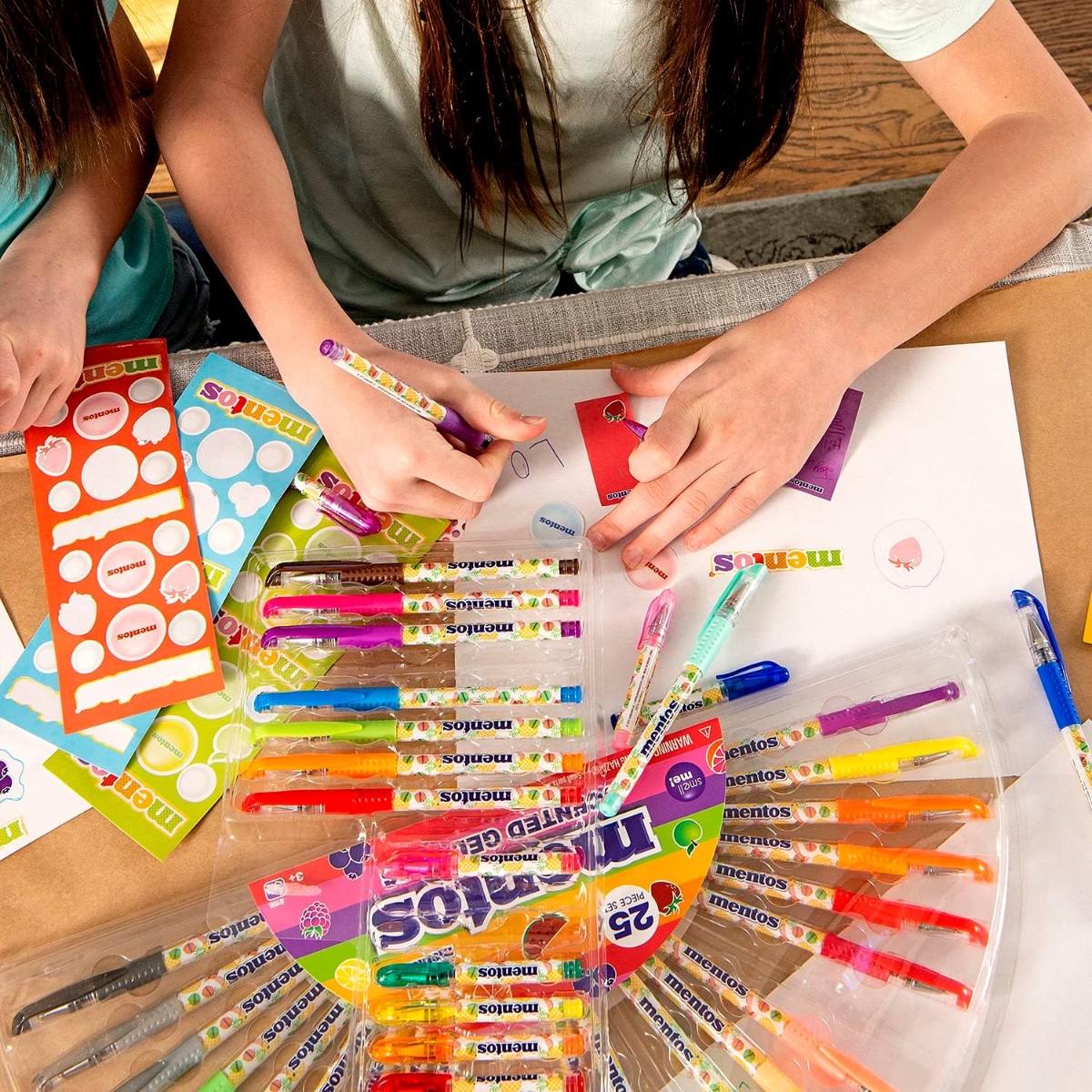 منتوس أقلام جل معطرة للجنسين، 3-4 سنوات، مجموعة من 25