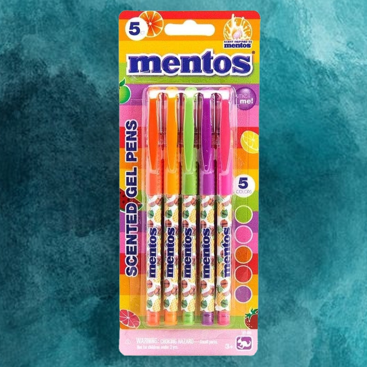 منتوس أقلام جل معطرة للجنسين، 3-4 سنوات، مجموعة من 5