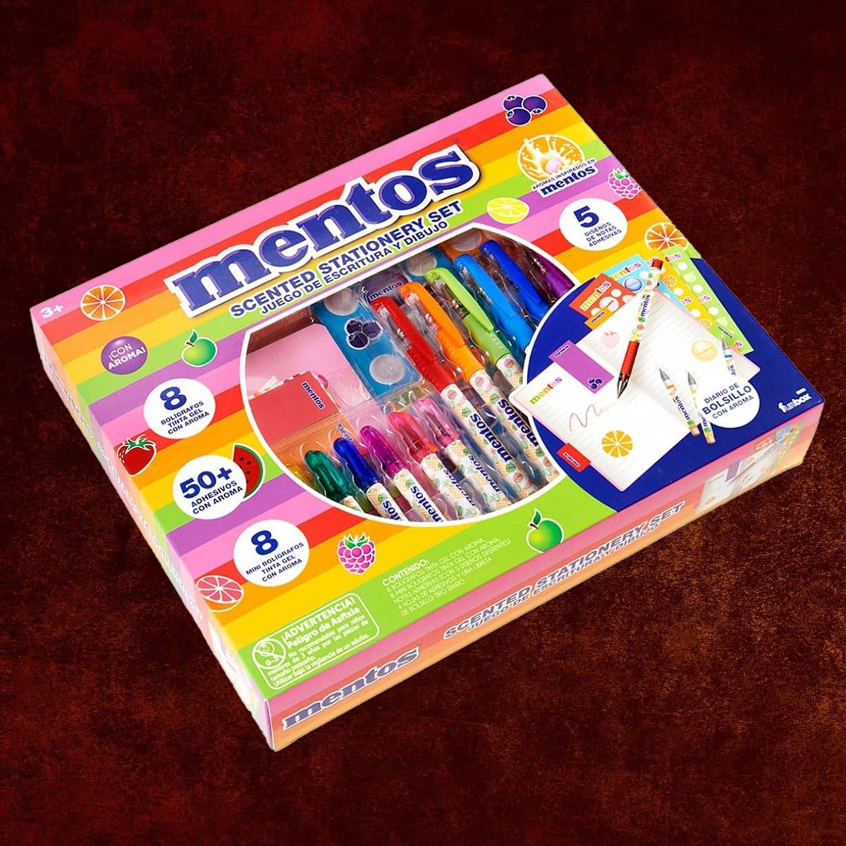 منتوس مجموعة قرطاسية معطرة للجنسين، 3-4 سنوات، مجموعة من 19 قطعة