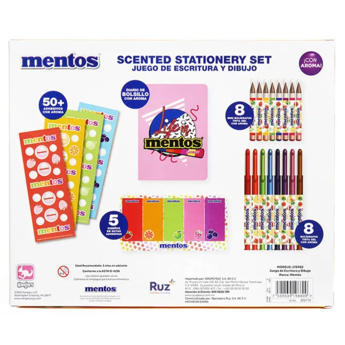 منتوس مجموعة قرطاسية معطرة للجنسين، 3-4 سنوات، مجموعة من 71 قطعة