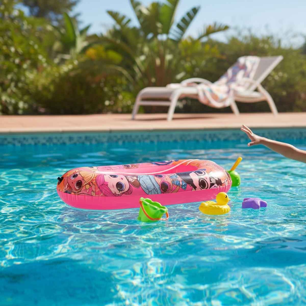 إل أو إل سيربرايز قارب قابل للنفخ للبنات، 3-4 سنوات