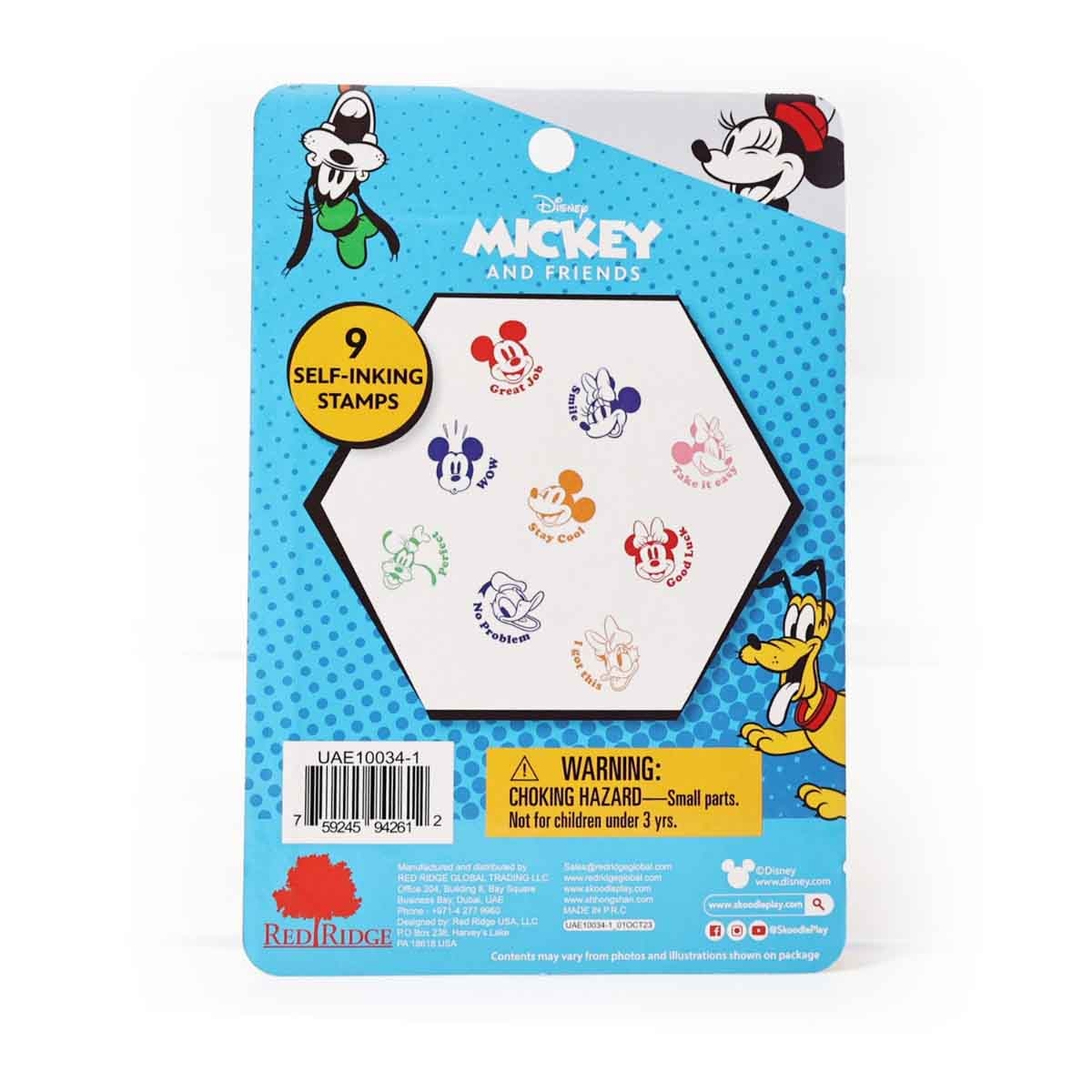 ديزني جونيور مجموعة أختام كبيرة ذاتية الحبر 9 قطع للجنسين، عمر 3-4 سنوات