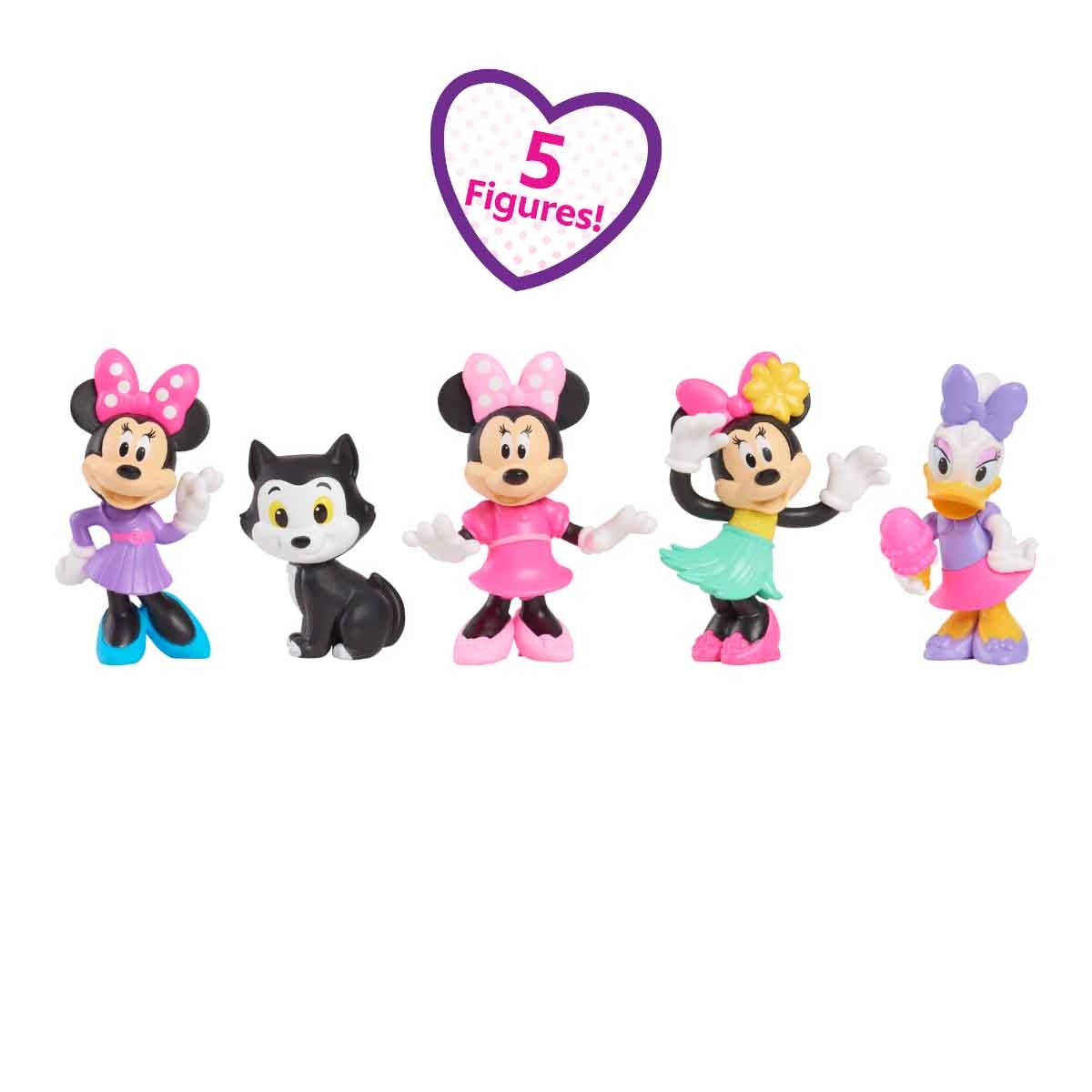ميني ماوس مجموعة شخصيات صغيرة 5 قطع للبنات، 3-4 سنوات