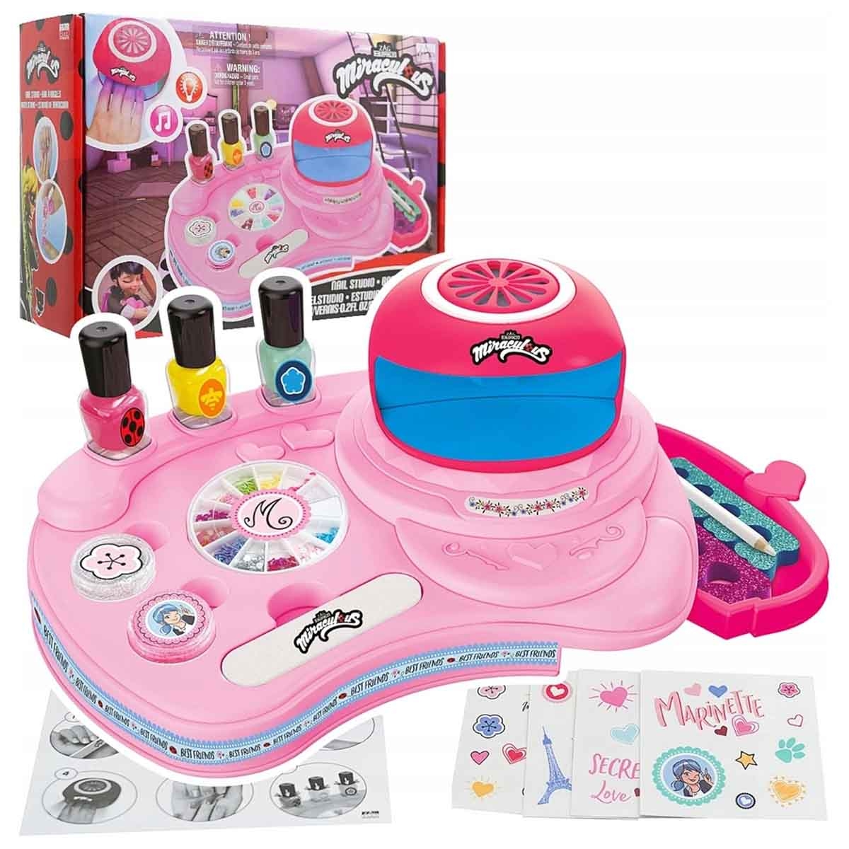 ميراكولوس مجموعة استوديو المانيكير وسبا القدم مارينيت للبنات، 8-10 سنوات