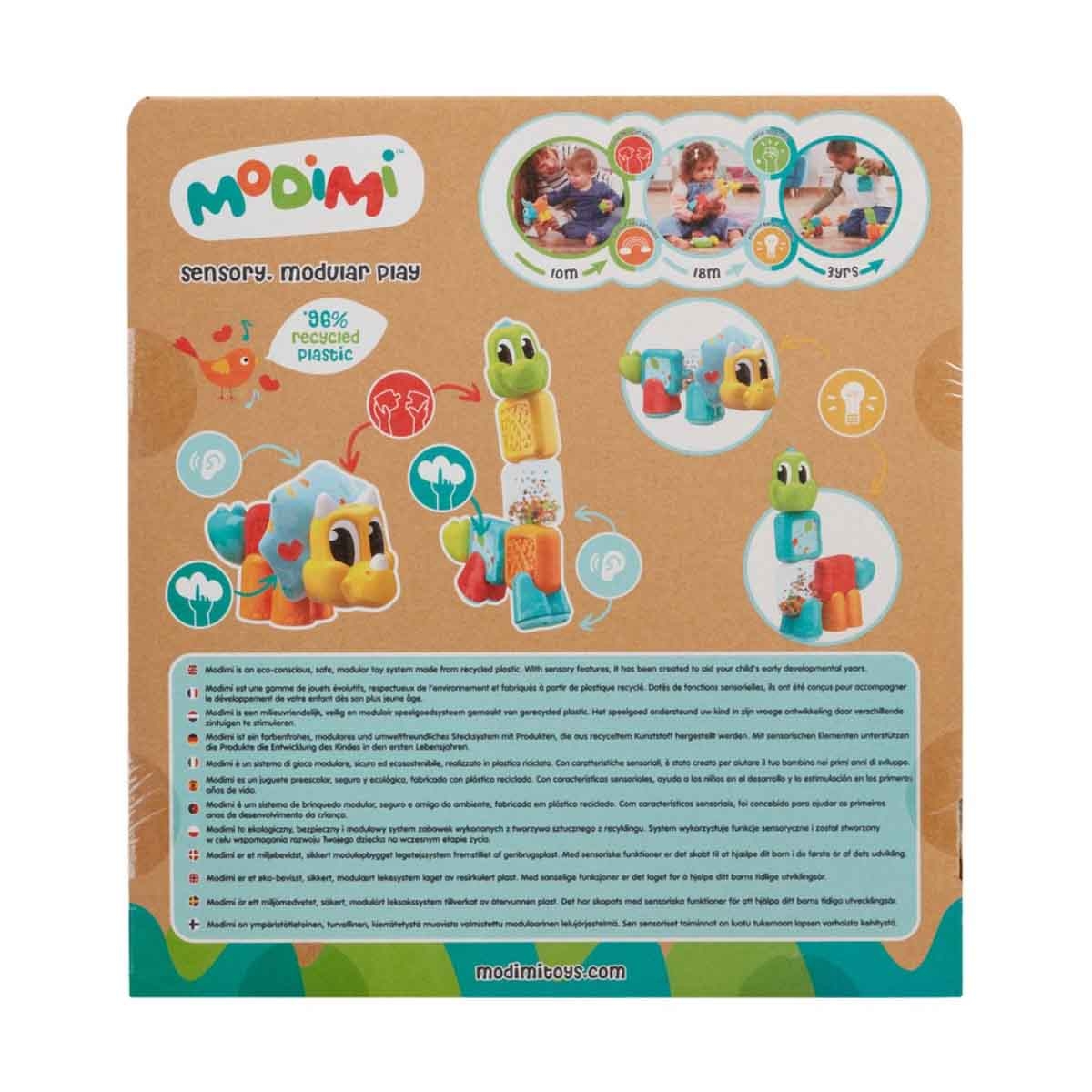 موديمي دوني وداش الديناصورات مجموعة ألعاب حسّية للرضّع من عمر 0 إلى 2 سنة