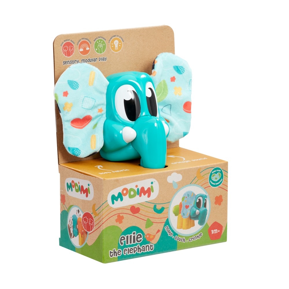 موديمي إيلي الفيل لعبة حسّية للرضّع من عمر 0 إلى 2 سنة