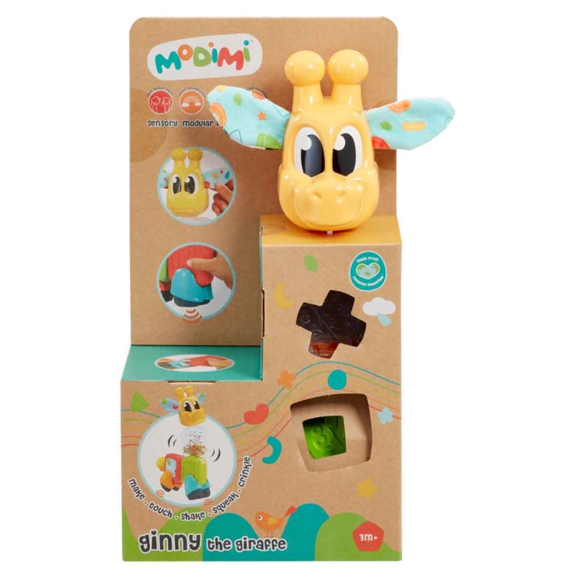 موديمي جيني الزرافة لعبة حسّية للرضّع من عمر 0 إلى 2 سنة