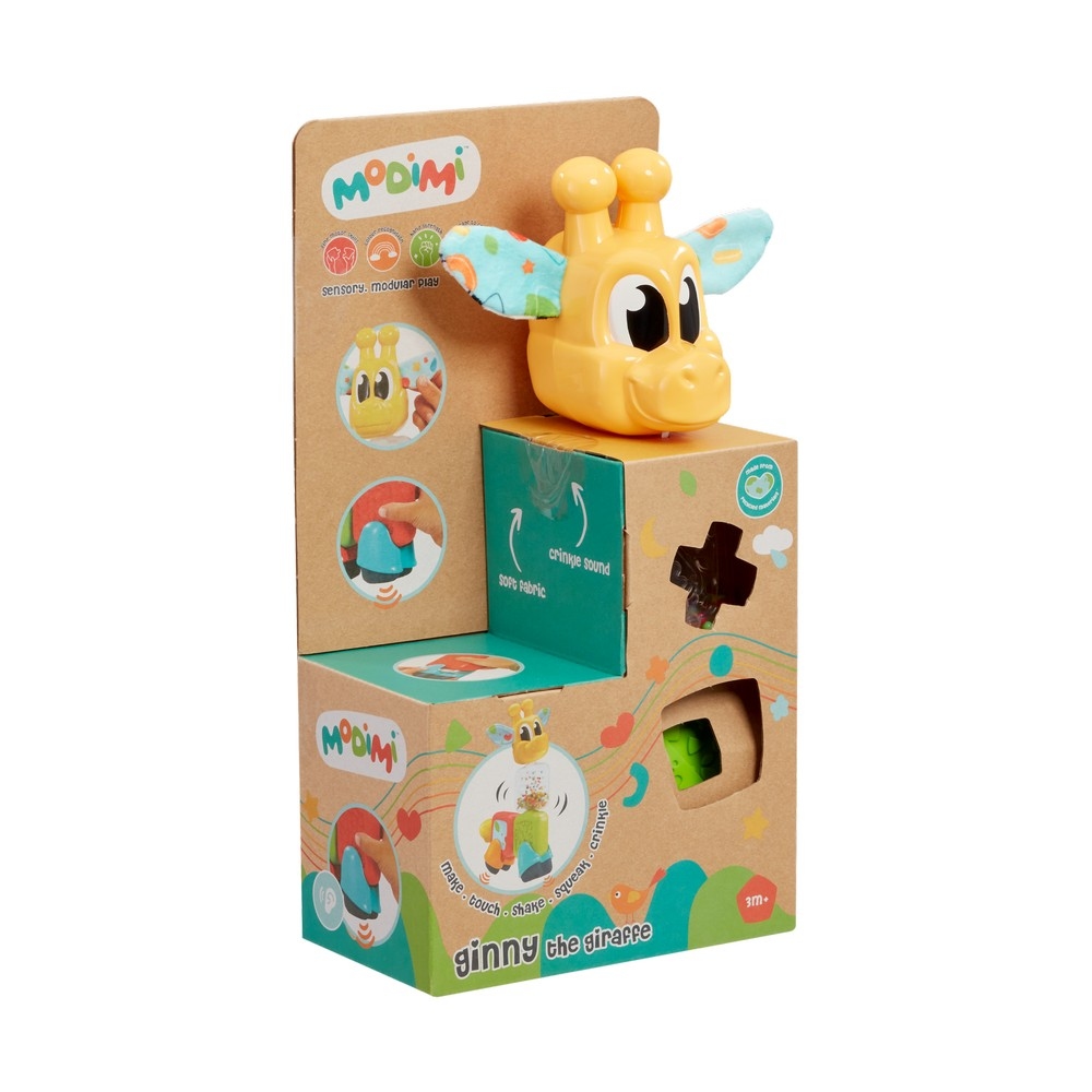 موديمي جيني الزرافة لعبة حسّية للرضّع من عمر 0 إلى 2 سنة
