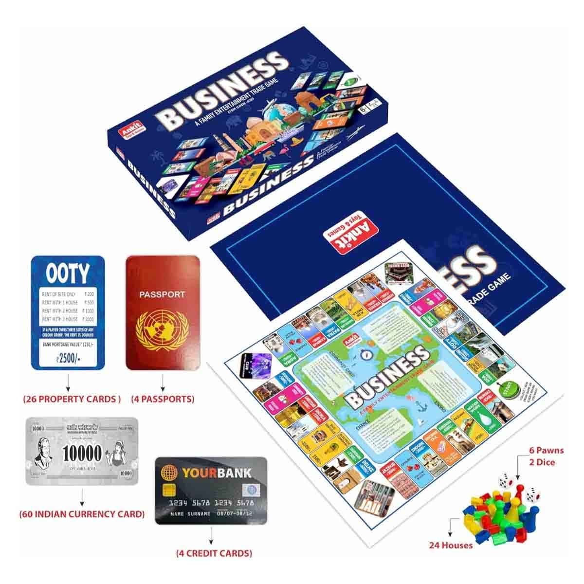 مونوبولي مجموعة لعبة الورق مع لعبة سيكويل جامبو ولعبة البزنس اللوحية من أنكيت تويز، للجنسين، 5-7 سنوات