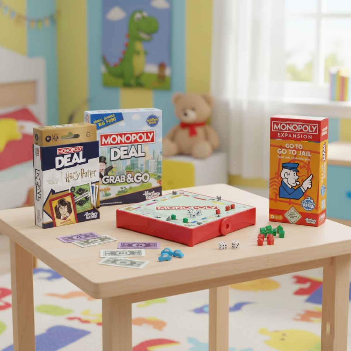 مونوبولي مجموعة لعبة مونوبولي ديل هاري بوتر مع مونوبولي جراب آند جو ولعبة اذهب إلى السجن، للجنسين، 8-10 سنوات