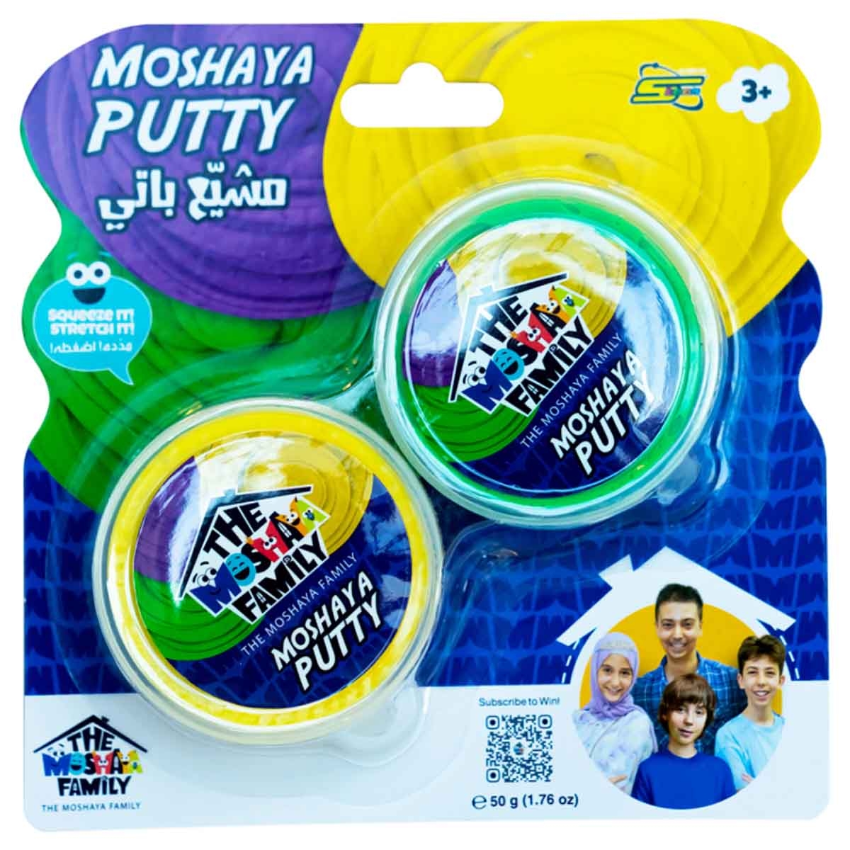 موشايا فاميلي مجموعة سلايم منوعة للأطفال بعمر 3-4 سنوات