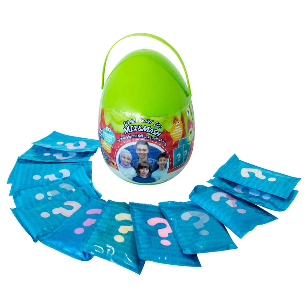 موشايا فاميلي بيضة سلايم عملاقة ميكس آند ماش للأطفال بعمر 3-4 سنوات