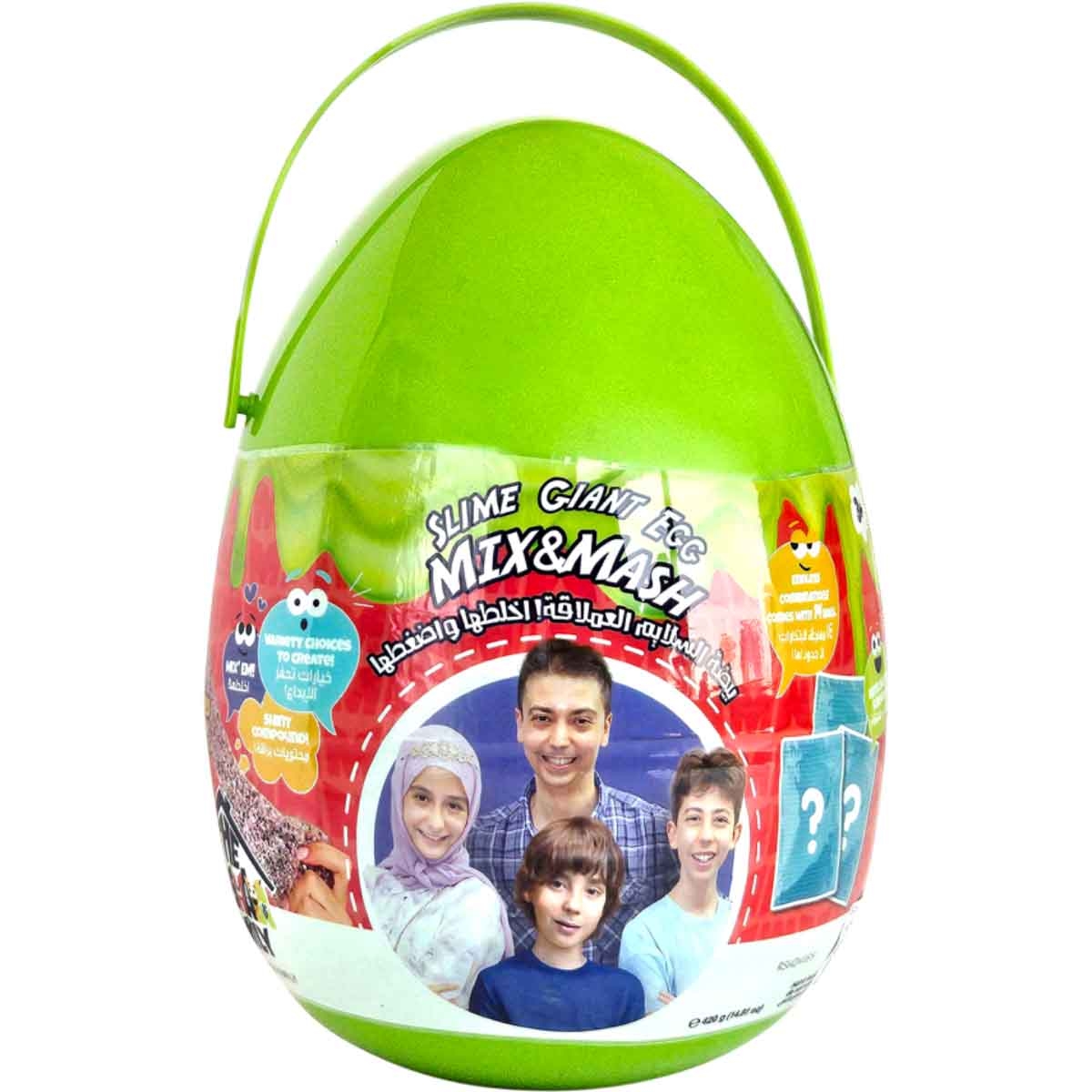 موشايا فاميلي بيضة سلايم عملاقة ميكس آند ماش للأطفال بعمر 3-4 سنوات