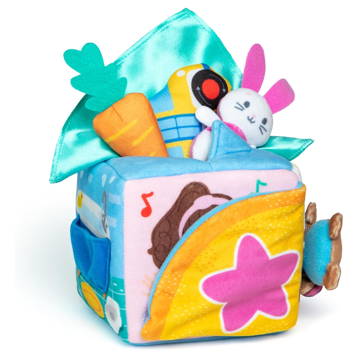 مس ريتشل أوفيشيال صندوق المفاجآت التعليمي مع حيوانات محشوة للأطفال الصغار 0-2 سنوات