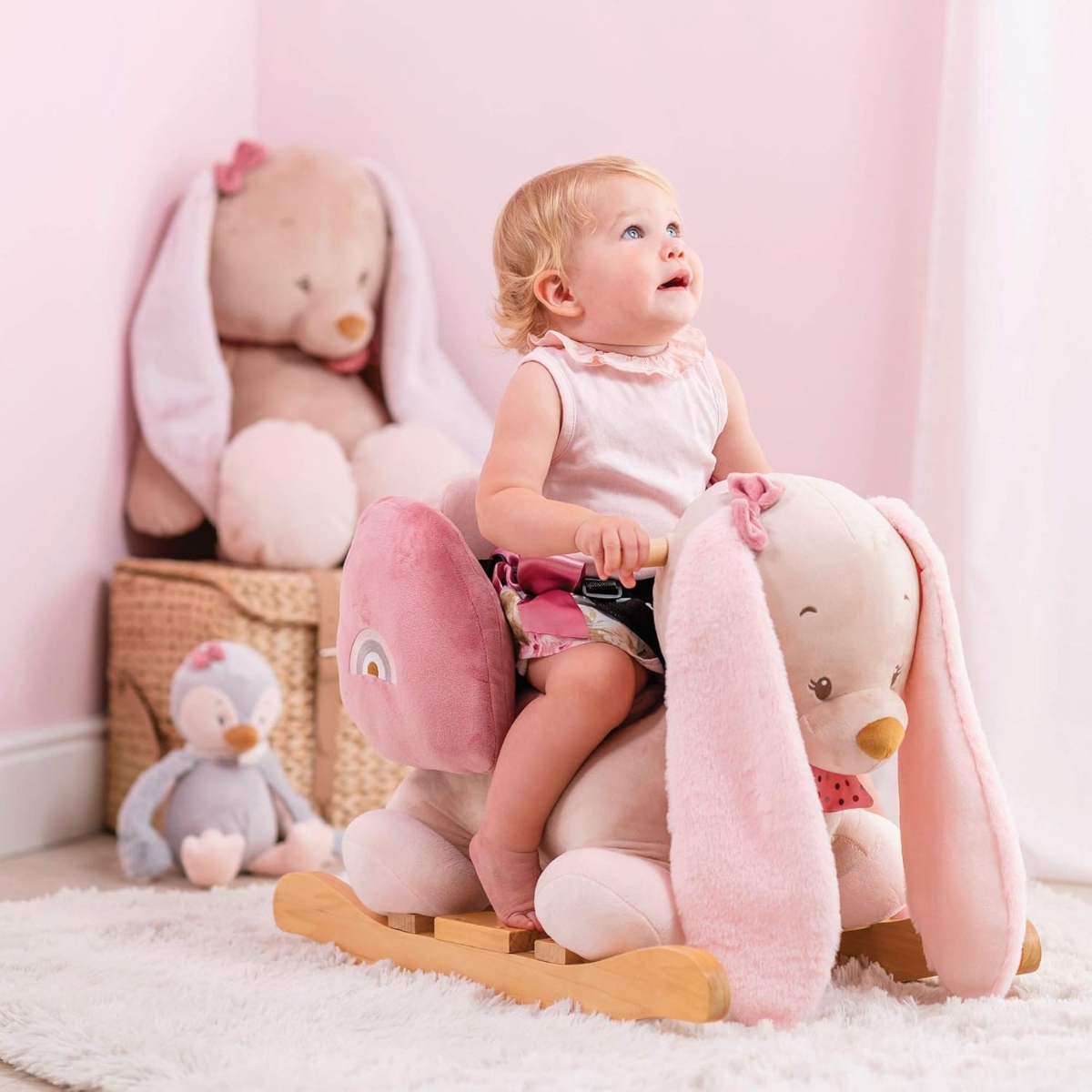 ناتو لعبة الأرنب الهزاز ساشا وبولين للأطفال الرضع، 0-2 سنوات