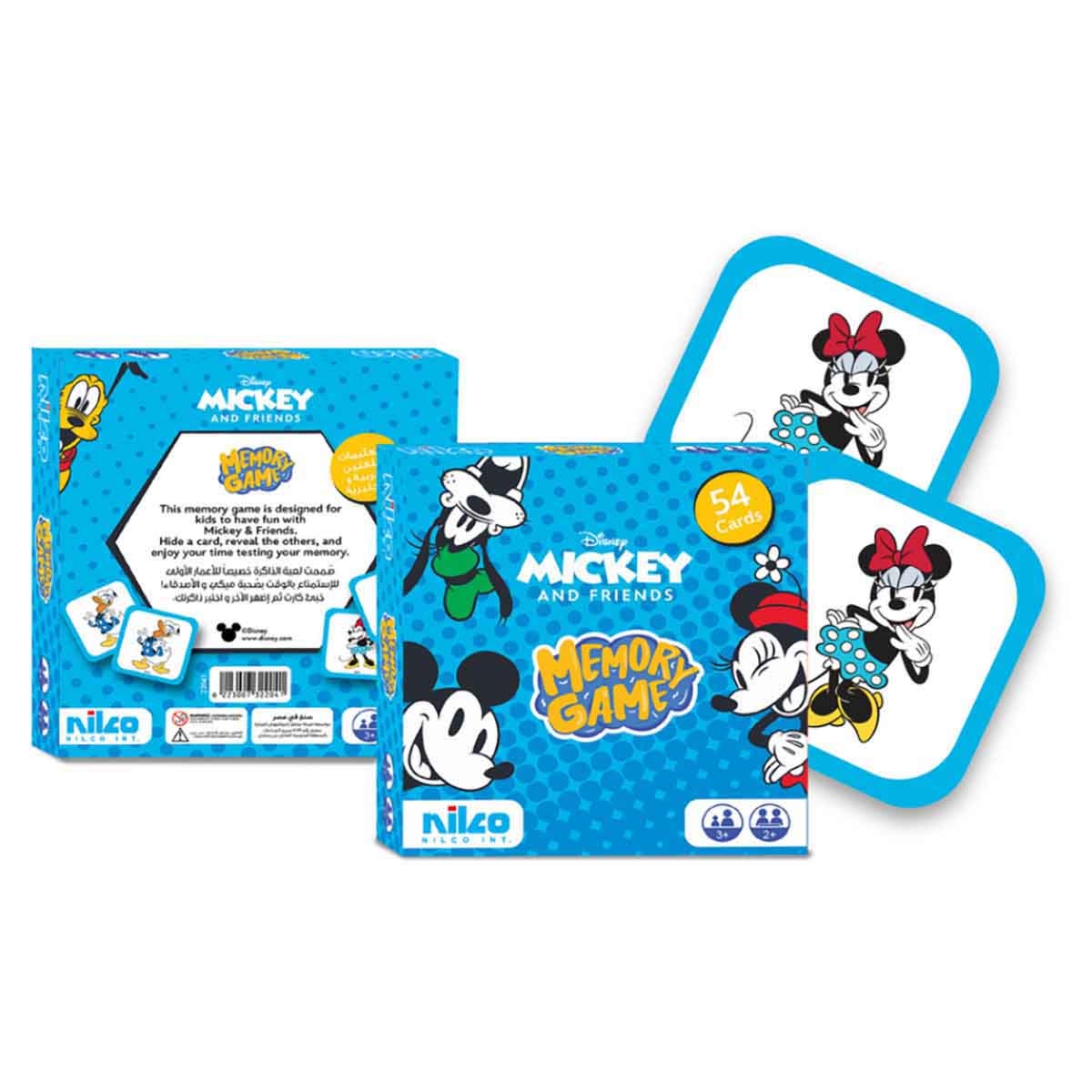 ميكي آند فريندز لعبة ذاكرة من 54 بطاقة للجنسين، من عمر 5-7 سنوات