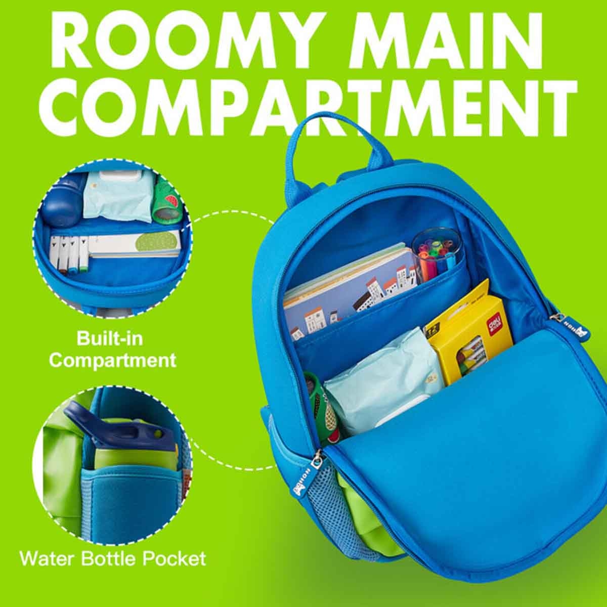 نوهو حقيبة ظهر سبايكي ديناصور باللون الأخضر من سلسلة الغابة